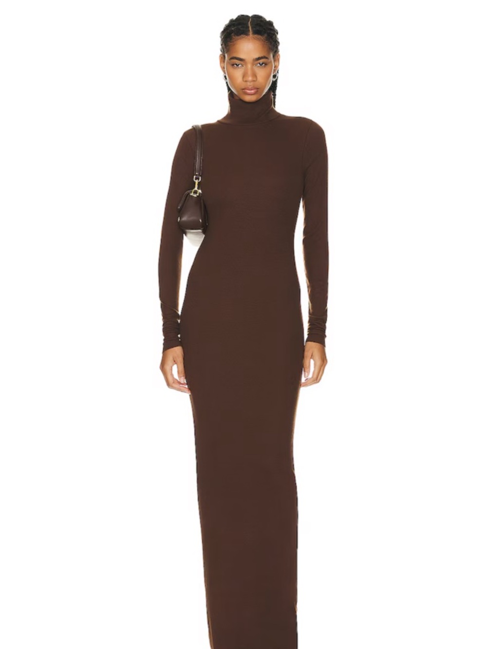 NWT Eterné Long Sleeve Turtleneck Maxi Dress (Chocolate, S)